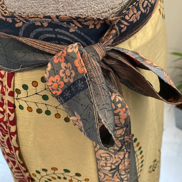 Unique Reversible Floral MIDI Wrap Skirt Size S/M - Picture 7 of 15
